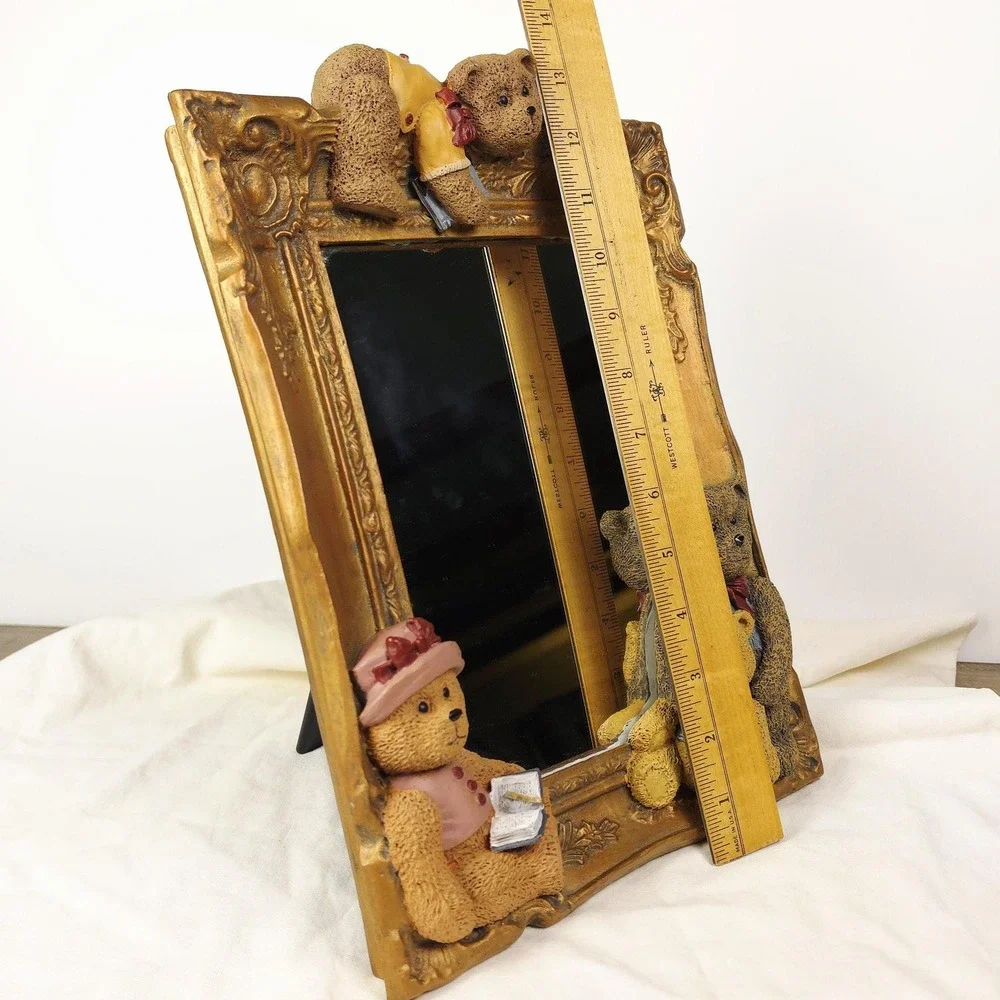 Vintage Teddy Bear Tabletop Mirror, 1990s‎ Decor
